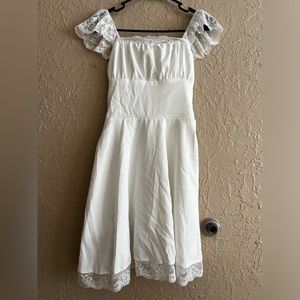 Fairy core white lacy dress